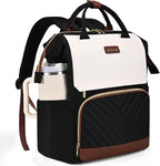 LOVEVOOK Laptop Backpack for Women with Giant Tumbler Holder Pocket, 15.6 inch Travel Work Bag Purse for Nurse Teacher, Waterproof Casual Daypack Bookbag for College Business