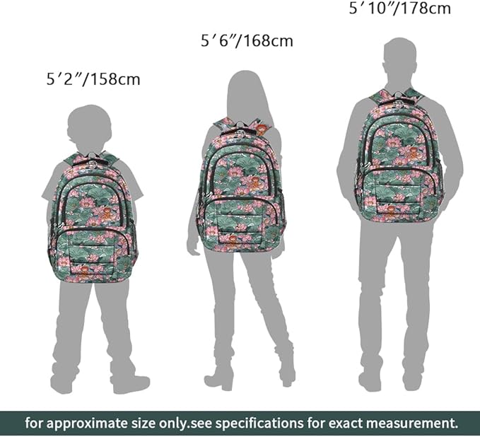 rickyh style School Backpack Travel Bag for Men & Women Lightweight College Back Pack with Laptop Compartmen