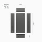 Clemm Portable Charger Quick Charging Power Bank (Graphite, 30000, Milliamp Hours)