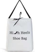 Premium Drawstring High Heel Shoe Bag – Travel-Friendly Dustproof Pouch for Heels & Sandals, Lightweight & Durable, 11 Color Options (light gray)