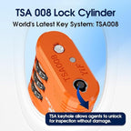 SURE LOCK TSA Approved Luggage Lock – 3-Digit Resettable Combination Padlock with Open Alert Red Dot, Large Easy-Read Dials for Suitcases, Backpacks, Gym & School Lockers(Orange 4 pk)