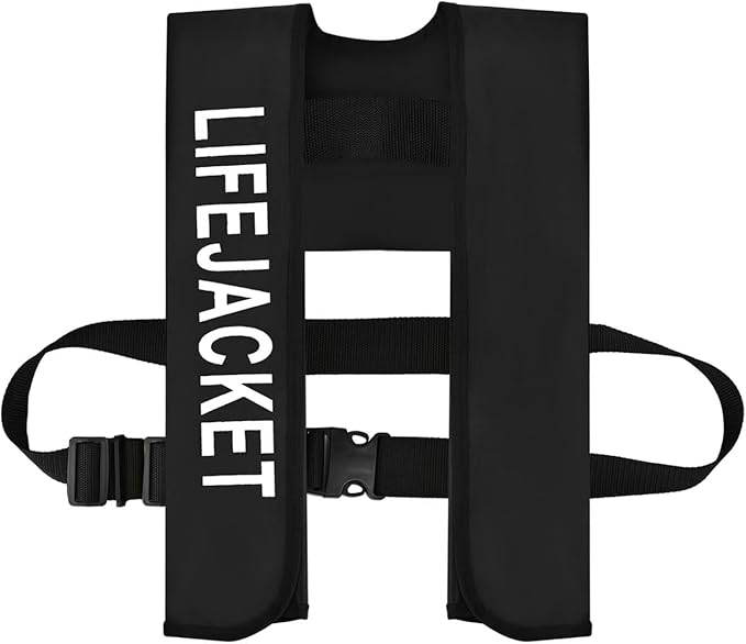 Adult Automatic Inflatable Kayak Vest PFD,Water Sports Vest for Boating Fishing Kayaking SUP Paddleboarding（fit Weight Below 330 lbs）
