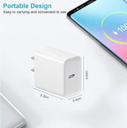 Phone Charger，4 Pack USB C Charger Block，20W Type C Fast Wall Charge Power Adapter for i Phone 17/16/15/14/13/12/11/X/8/Xs Max/XR/S25/S24 and More