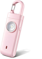 Personal Alarms for Women, Panic Button Self Defense Keychain with Clip-On Design, 130dB Alarm & Strobe Light for Personal Protection, Safety Whistle for Travel Safe, Small Gifts for Women ( Pink )