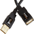 Amazon Basics USB-A 2.0 Extension Cable, Male to Female, 480Mbps Transfer Speed, 6.5 Foot, Black