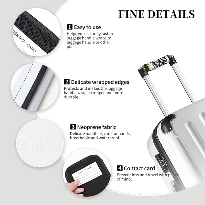 2 Pack Luggage Handle Wrap with Travel Tags - Non-Slip Protective Cover Soft Handle Grips Covers for Suitcase(Graffiti Basketball)
