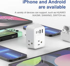 US to UK Plug Adapter, Foldable UK Travel Adapter with 4 AC Outlets 4 USB Ports(2 USB C), Type G Power Adapter for USA to Ireland England British Scotland London Hong Kong Singapore(1 Pack)