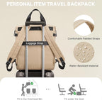 G4Free Protective 16" Laptop Backpack, Large Work Bag for Men Women, Slim Casual Backpacks for Travel, College, Business, Khaki