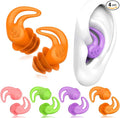 Waterproof Swimming Ear Plugs for Adults - 4 Pairs Reusable Silicone Ear Plugs for Swimming Women & Men, Keep Ear Water Out, Showering, Bathing, Surfing, Water Sports