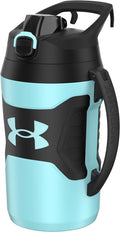 Under Armour Insulated Water Bottle with Handle & Fence Hook, Half Gallon Sports Water Jug, Leak-Resistant & BPA-Free for Baseball, Football & Gym - Breeze Blue/Black, 64oz