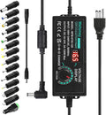 120W Universal Power Supply Adjustable DC 3V ~ 24V Variable Switching AC/DC Adapter 100V-240V AC to DC 24V 5A Converter with 14 Tips & Polarity Converter - 5000mA Max