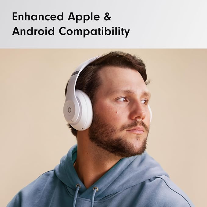 Beats Studio Pro Bluetooth Noise Cancelling Headphones with Apple 20W USB-C Power Adapter - Matte White