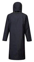 Portwest UH447 Waterproof Reversible Raincoat Hi Vis Reflective Long Safety Rain Jacket Yellow/Black, 4X-Large