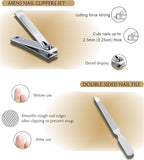 6-Piece Nail Clippers Set for Men Toe and Fingernail Clippers Kit with Travel Case Mens Manicure Nail Grooming Kits Gift for Dad Husband Boyfriend Men’s Personal Care Essentials
