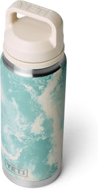 YETI Rambler 26 oz Bottle, Leakproof, Vacuum Insulated, Stainless Steel with Chug Cap, Sea View