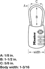 Master Lock 4688D Set Your Own Combination TSA Approved Luggage Lock, 1 Pack, Assorted
