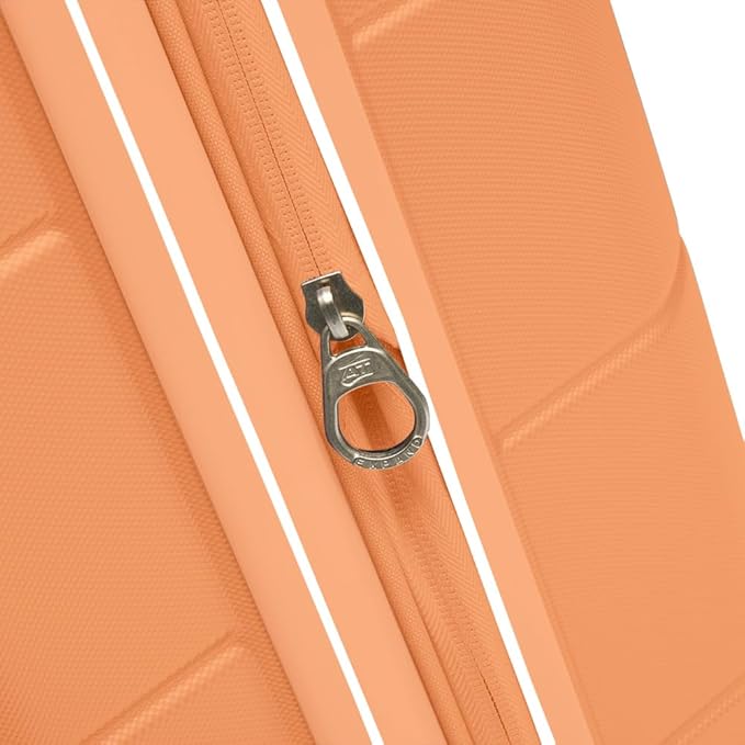 American Tourister Stratum 2.0 Expandable Hardside Luggage with Spinner Wheels, 24-Inch Checked-Medium, Papaya