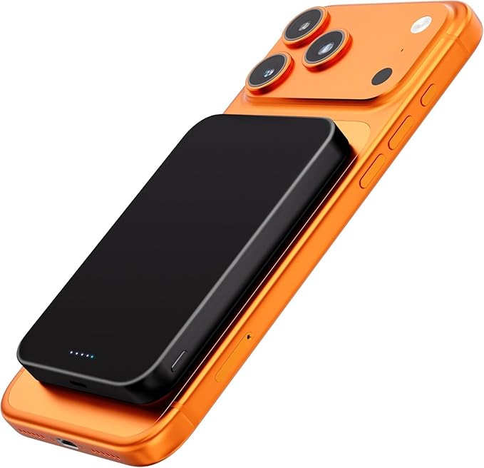 Power Bank, Ultra-Thin 10,000mAh Magnetic Wireless Portable Charger, 22.5W Fast Charging Battery Pack, Comes with USB-C Cable, Designed for iPhone Air /17/16/15/14/13/12