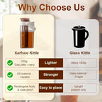 Cold Brew Coffee Maker, 1L/35oz Portable & Durable Iced Tea and Coffee Brewer, Leak-Proof & BPA-Free Kettle, Removable Mesh Filter For Easy Cleaning & Using, Dishwasher Safe, Space Saving.