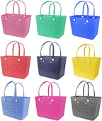 Lightweight Extra large Rubber Beach Bag Small mini Tote Bag for Gym Waterproof medium Open Handbag for Pool Sports