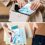 Passport Holder Cover,Traveling Passport Case Cute Passport Wallet for Women,Blue Marble