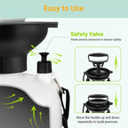 2.1 Gallon (8L) Portable Shower, 10 Spray Modes Pressurized Beach Shower with Nylon Insulated Sleeve, Camping Shower for Travel & Sand Rinse, Surf Shower, Portable Water Sprayer, White