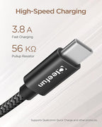 CLEEFUN Short USB C Cable 1ft, 5-Pack USB A to Type C Charger Cord Fast Charging for iPhone 17 16 15 Pro Max Air Plus, for Samsung Galaxy S25 S24 S23 S22 S21 S20 A17 A16 A15 A56 A55 A26 A35 A36 A71