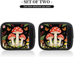 2 Pack Luggage Handle Wrap with Travel Tags - Non-Slip Protective Cover Soft Handle Grips Covers for Suitcase(Mushroom Butterfly Flower)