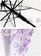 Chesoon Flower Blossom Umbrella Clear Bubble Surface for Women Girls Lightweight Rain Umbrella with 8 Fiberglass Ribs