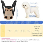 Dog Backpack Carrier, Thick Straps & Cushion, Pet Sling Front Backpacks for Small Medium Dogs 7-11 Lbs, Legs Out, Adjustable Wearable Puppy Chest Travel Bag, Easy-Fit for Hiking/Walking/Camping