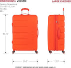 SwissGear 7366 Signature Hardside Expandable Luggage with Spinner Wheels, TSA Lock, Cup-Holder, Orange, 2-Piece Set (19/27)