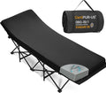CYMULA Camping Cot Mattress 2in Memory Foam Sleeping Pad,Soft Warm Non-Slip Camping Mattress Topper with Retaining for Adults,Portable Roll up Pad for Travel（only Mattress）