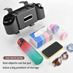 Backseat Car Organizer, 4-in-1 Car Organizer Back Seat with Cup Holder & Tissue Box, Multi-Pocket Car Back Seat Organizer for Phone, Drinks, Travel & Daily Use (Black)