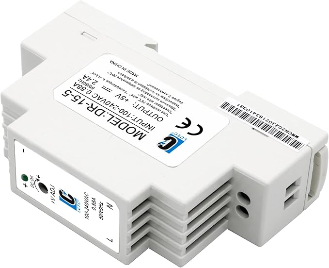 DC 5V Din Rail Slim Switching Power Supply 15W 2.4A(Input:100-240VAC,Output:5VDC,50/60HZ) Adapter Switch Converter (Volts_of_Direct_Current, 5)