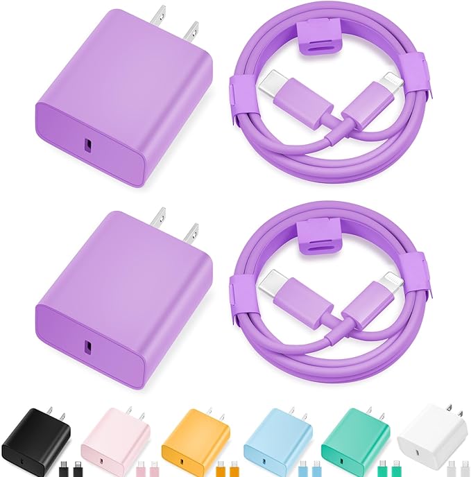 iPhone Charger Fast Charging,[MFi Certified] 2Pack 20W Type C Fast Charger Block with [10FT&6FT] USB C to Lightning Cable Compatible for iPhone 14/13/12/11 Pro Max/Xs Max/XR/X,iPad