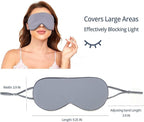 Sleeping Mask 2 Pack, Warm, Cool Double-Sided Use of Sleep Mask, Super Soft Blindfold with Adjustable Strap, Block Out Light, Comfort Sleep Eye Mask for Travel Meditation Nap