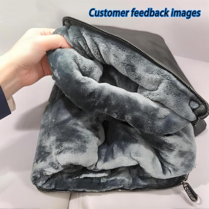 3-in-1 Car Pillow Blanket for Land Rover Discovery Multifunctional Luxury Soft Travel Cushion Quilt Portable Convertible Breathable Car Seat Accessories, Gray Style