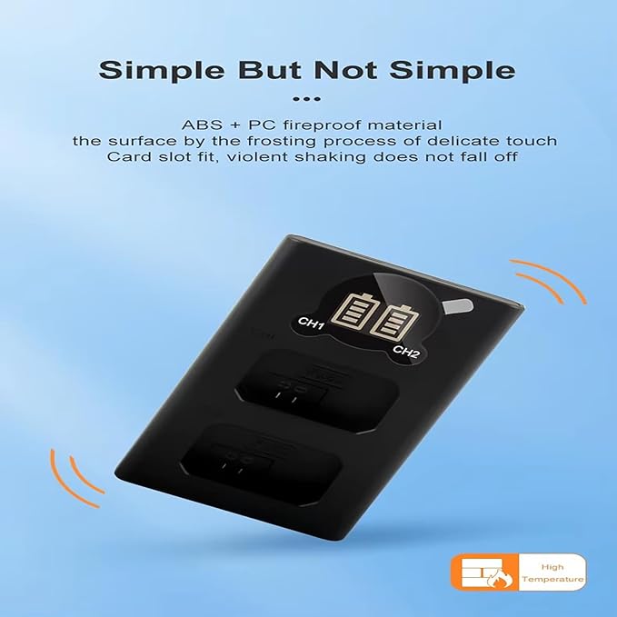 DL-FW50 Fast Dual Charger Quick Charge Portable Power Bank for A5100/A6100/A7s2/ZV-E10, NP-FW50/FZ100/FM500H Battery LCD Display