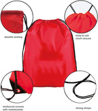 Drawstring Backpack Bulk 20 Pcs Draw String Backpack Bags DIY Gym Sports Traveling Yoga Cinch Bag Sackpack Drawstring (Red)