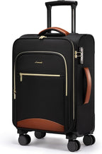 LOVEVOOK Carry On Luggage 22x14x9 Airline Approved, 20 Inch Softside Suitcases with Wheels, Lightweight Spinner Carry on Suitcase with TSA Lock, Water-Resistant Large Capacity Luggage for Travel