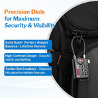 Open Alert TSA Approved Luggage Locks, 6 Pack, Easy Read Dials with Alloy Body.