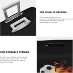 Travel Luggage Cover Protector, Soccer Football Ball Breaking Nets Thickened Washable Elastic Anti-scratch Sleeve with Concealed Zipper for Wheeled Suitcase Fits 18-21 Inch Luggage