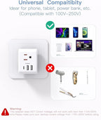 2 Pack US to Japan Plug Adapter, 2 Prong to 3 Prong Outlet Adapter with 3 AC Outlets 3 USB Ports(1 USB C), Type A Travel Power Converter Plug Adaptor for USA to Japanese Canada Mexico Philippines Peru
