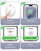 Air Tracker Tags-4 Pack for Apple Find My (iOS Only), Official MFi Certified, Mini Bluetooth Key Finder Locator with Sound, Smart Luggage Tracker for iPhone, Suitcases, Backpack, Wallet, Bike