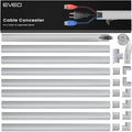 Cord Covers for Wires on Wall - 150in Cable Management Cable Hider - Cord Hiders for TV On Wall - Paintable Cable Concealer - Wire Covers for Cords - 10X (L16 x W0.95 x H0.5) - Medium | Grey