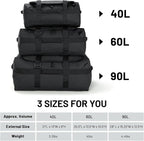 MIER Water Resistant Backpack Duffle Heavy Duty Convertible Duffle Bag with Backpack Straps for Gym, Sports, Travel