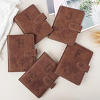 Passport Holder Wallet Cover Personalized Letter A-Z Travel Wallet RFID Blocking Passport Cover Wallet Case for Travel Passport Book Holders for Women and Men, Brown-G