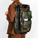 YESIACE Portable Hiking Camouflage Camping Stool, Folding Camping Chair Stool Backpack with Cooler Insulated Picnic Bag