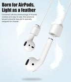 Mooyavia 2 Pack Strong Magnetic Anti-Lost Straps for AirPods, Colorful Soft Silicone Sports Lanyard Compatible with AirPods 4rd / AirPod Pro 1st & 2nd / AirPod 3rd /AirPod 1&2 -White