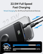 for Magsafe Portable Charger, 10000mAh 22.5W Power Bank for iPhone 17/16/15/14/13/12, Travel Essentials USB-C Wireless Magnetic Battery Pack for Apple Watch Ultra/11/10/9/8/7/6/SE